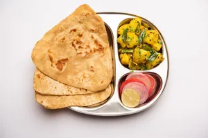 Plain Paratha with Sabji