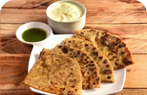 Aloo Paratha with curd